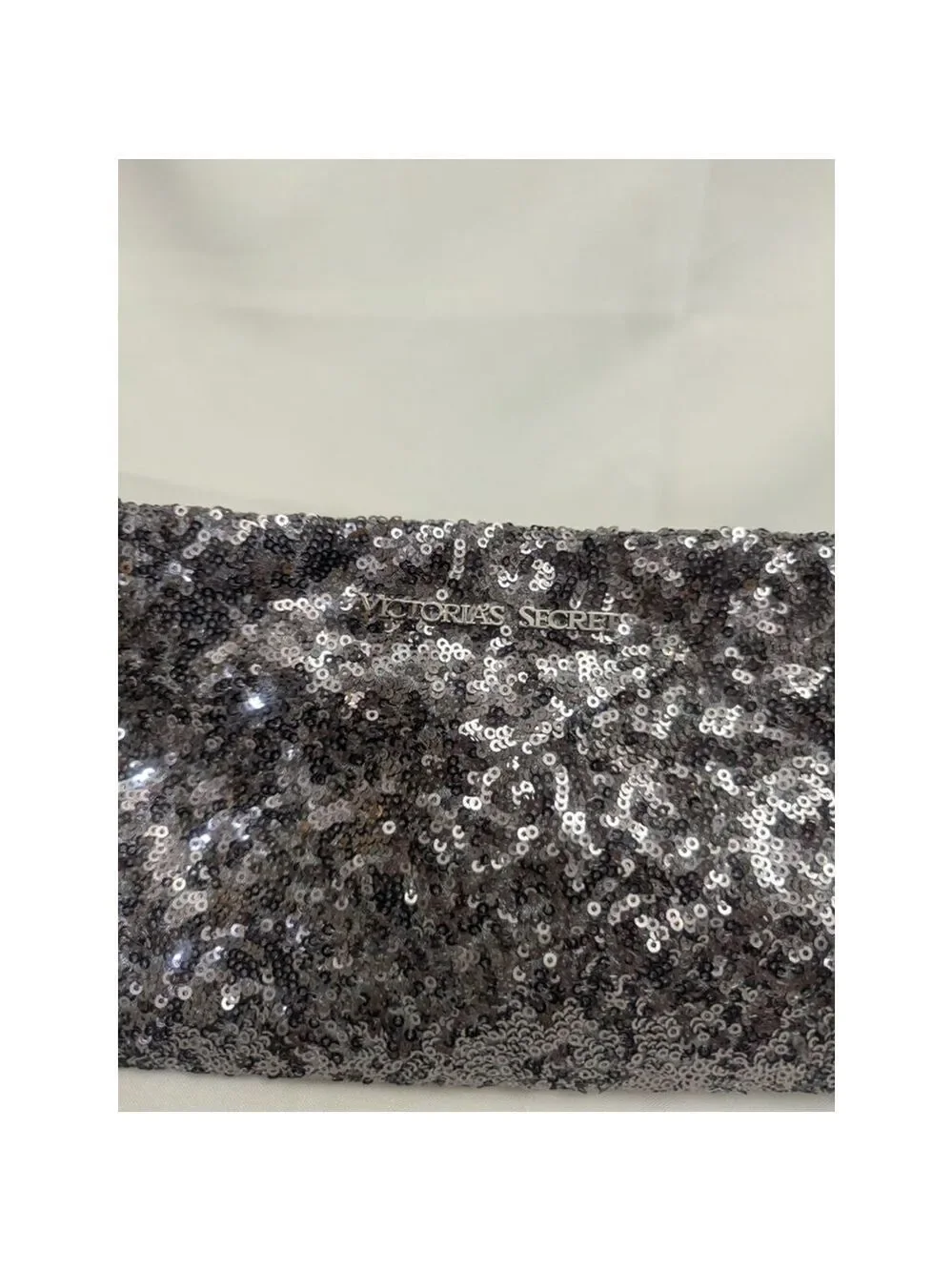Victoria's Secret Silver Sequin Pouch Bag